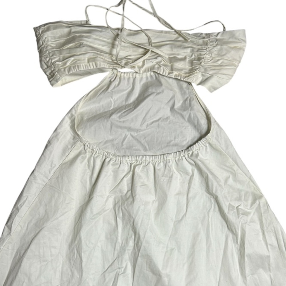 LBV Cotton Halter Dress In Ivory Size XS - Picture 6 of 9